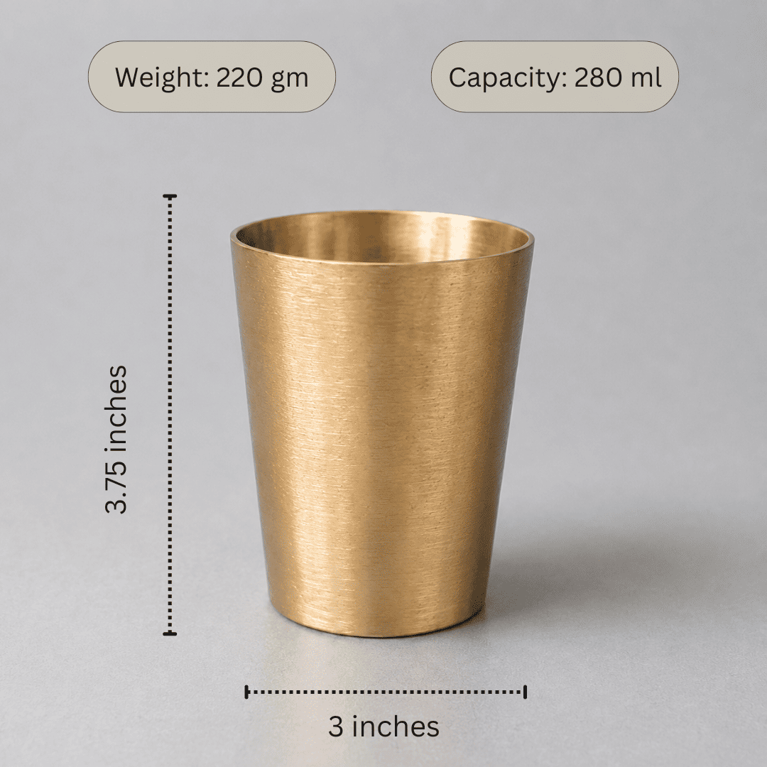Bombay Kansa Glass, Matte finish, 280ml