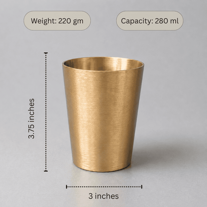 Bombay Kansa Glass, Matte finish, 280ml