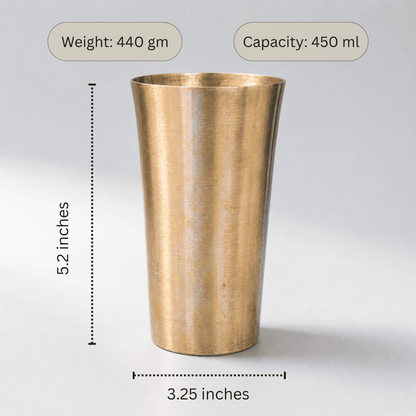 Lassi Kansa Glass, Matte finish, Tall, 450ml