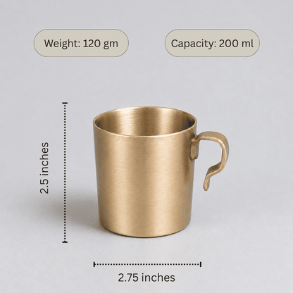 Pure Kansa Coffee Mug, Matte finish, 200ml