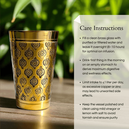 The Big Deluxe Lassi Brass Glass, 400ml
