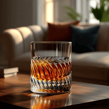 Iveo Crystalline Lavi Crystal Whisky Glass, 300ml, Set of 6