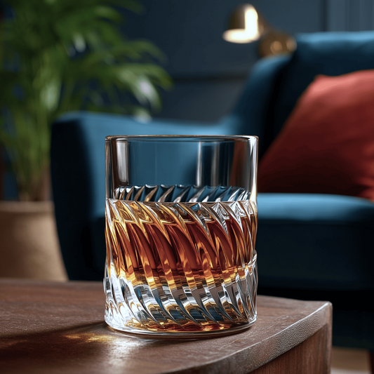 Iveo Crystalline Lavi Crystal Whisky Glass, 300ml, Set of 6