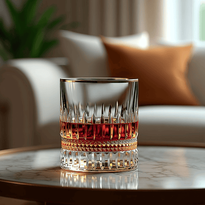 Iveo Crystalline Marvel Crystal Whisky Glass, 300ml, Set of 6