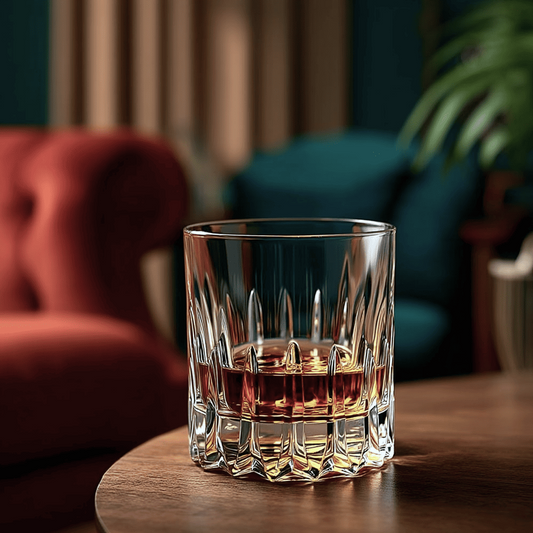 Iveo Crystalline Grace Crystal Whisky Glass, 300ml, Set of 6