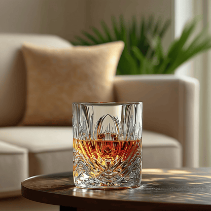 Iveo Crystalline Luxur Crystal Whisky Glass, 300ml, Set of 6
