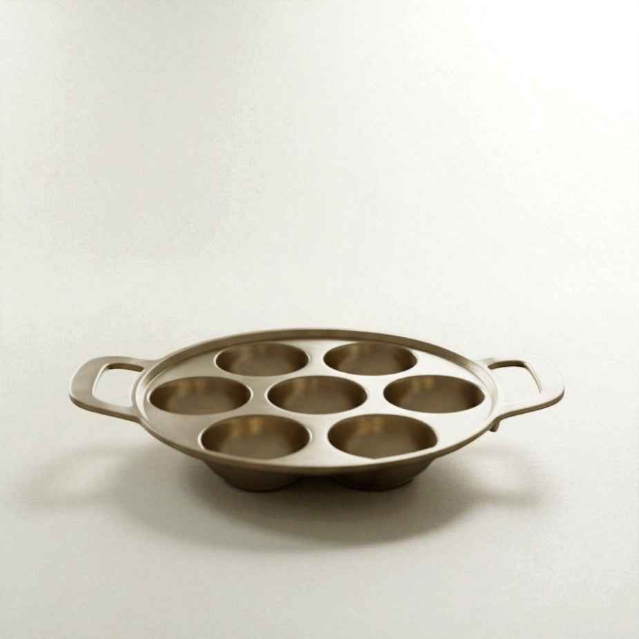 Kansa Appam Pan, Pure Bronze, 7 pits