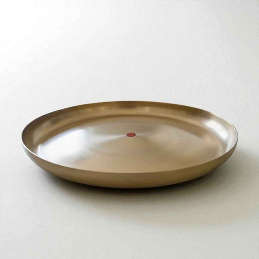 Curve Kansa Thali, Bronze Matte Finish, 12 inch, 28cm (Copy)