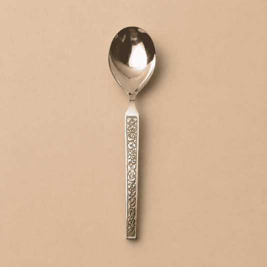 Kishco Cutlery Parma, Stainless Steel, Serving Spoon, Round, Large