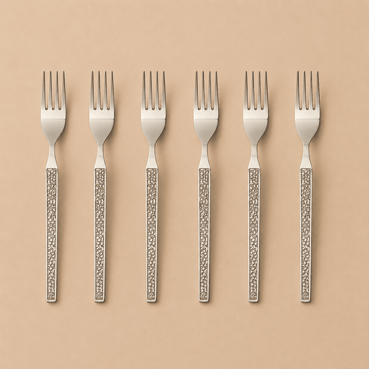 Kishco Cutlery Parma Stainless Steel Dinner / Dessert Fork, Set of 6