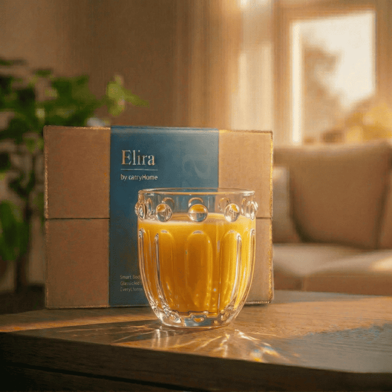 Elira Muse Premium glasses with Golden Line, Set of 6, 300ml