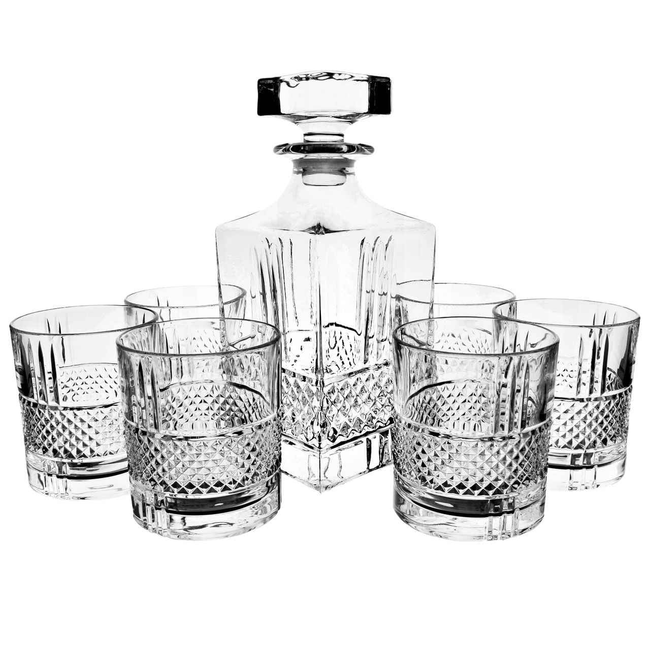 RCR Brillante 7 pcs Whiskey Set with 1 Decanter & 6 glasses