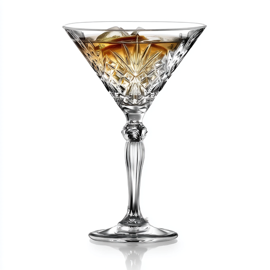RCR Melodia Cocktail Martini Glass, 210 ml, Set of 6 main image with a colored cocktail