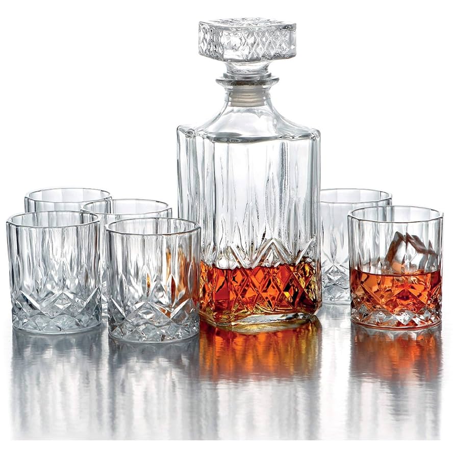 RCR whiskey decanter bottles
