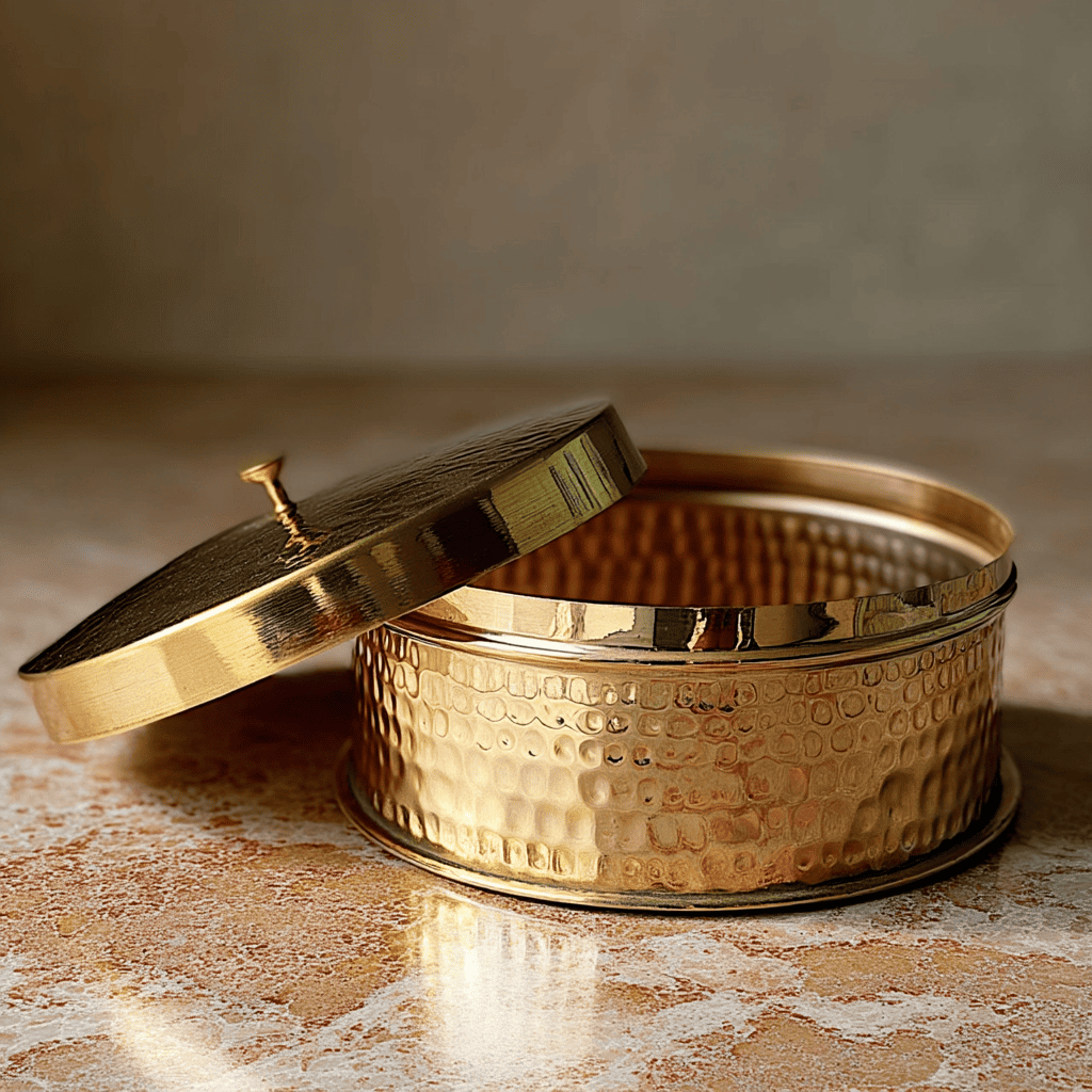 Tamira Pure Brass Roti Box / Chapati Box