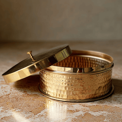 Tamira Pure Brass Roti Box / Chapati Box