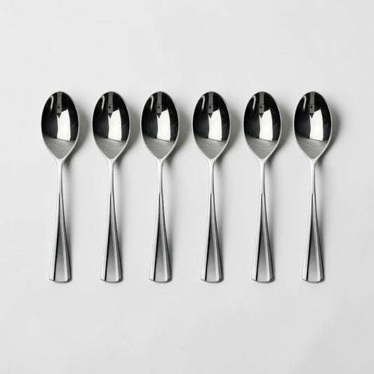 Kishco Cutlery Milan Stainless Steel Tea Spoon, Set of 6