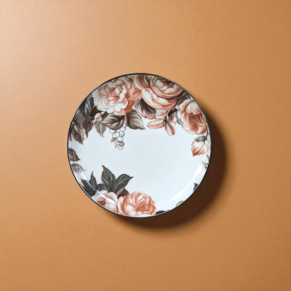 Dusky Rose Snack Set, Porcelain, Set of 6 Plates