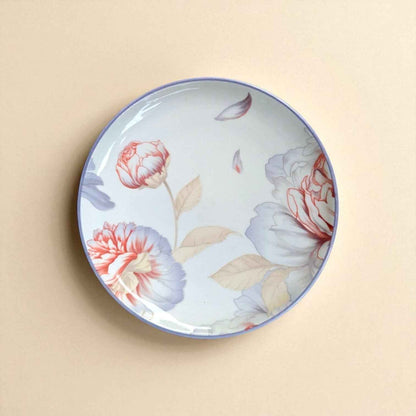 Blush Snack Set, Porcelain, Floral Pattern, Set of 6 Plates (Copy)