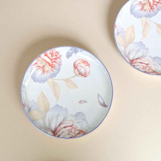 Blush Snack Set, Porcelain, Floral Pattern, Set of 6 Plates (Copy)