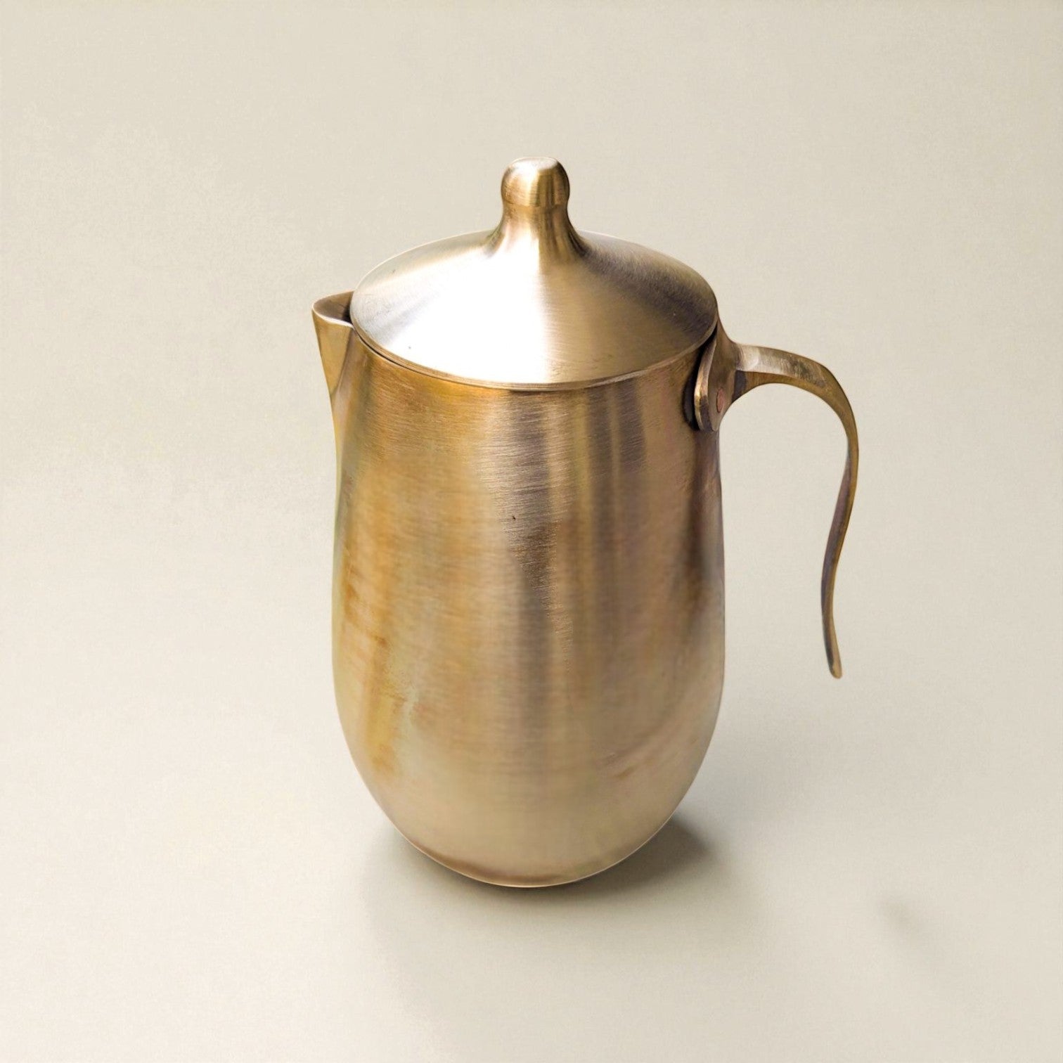 Bronze Kansa jug damru shape 1500ml by Kansyam with smooth finish and elegant design