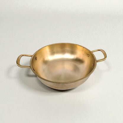 Bronze Kansa Kadai with sturdy handles for cooking and serving delicious meals