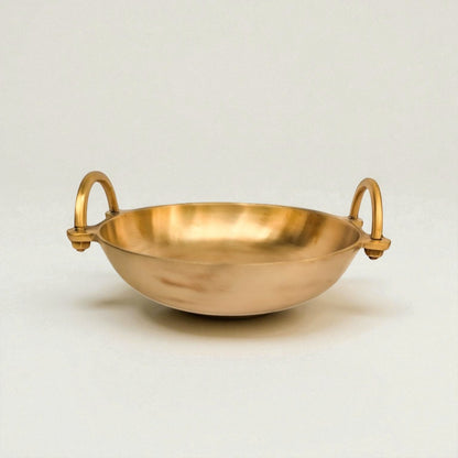 Bronze Kansa Kadai Ruby with elegant handles for cooking and serving traditional dishes