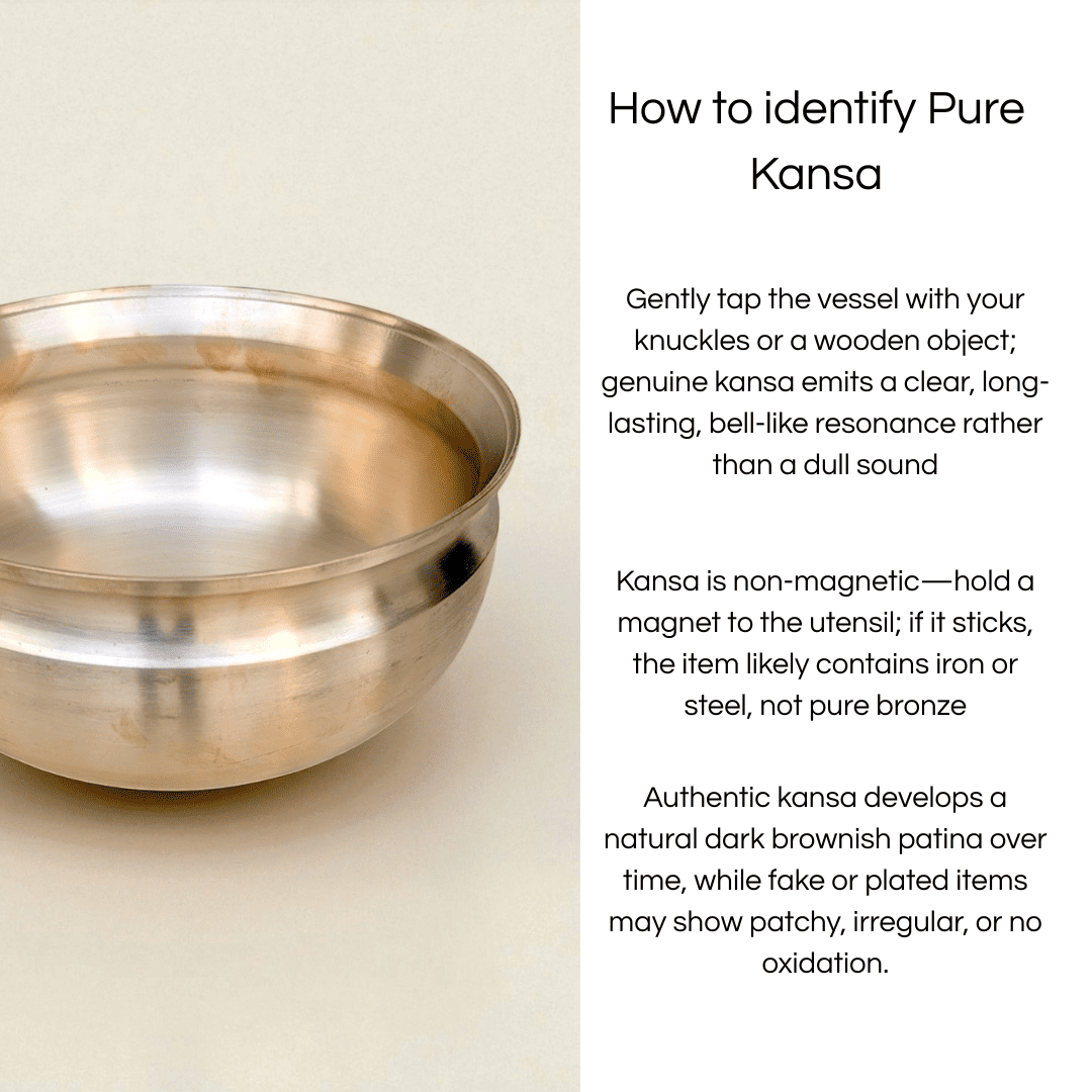 Bronze kansa karakam bowl with shiny finish ideal for traditional serving and cooking