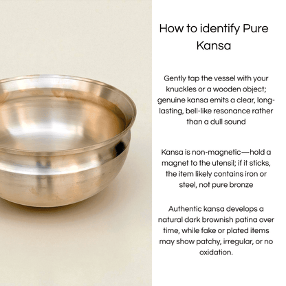 Bronze kansa karakam bowl with shiny finish ideal for traditional serving and cooking