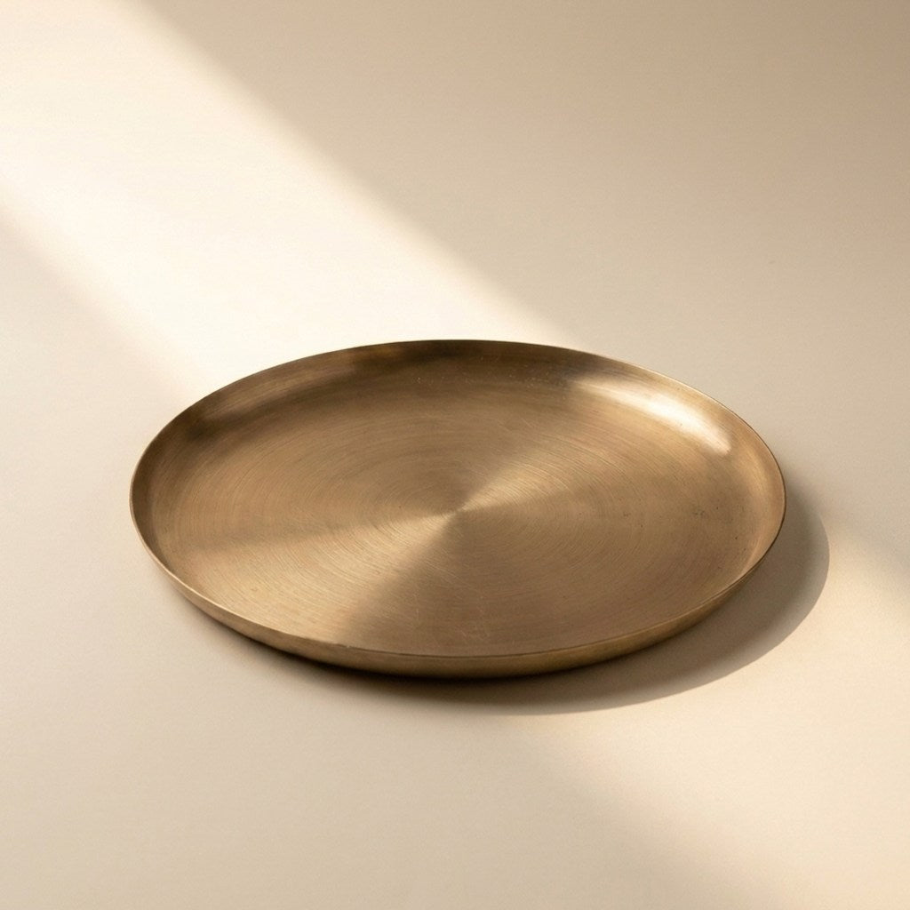 Bronze Kansa Plate, 9.75 inch