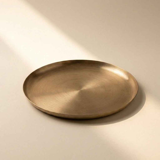 Pure Kansa Plate, Bronze Matte finished. 9.75 inch (25cm)