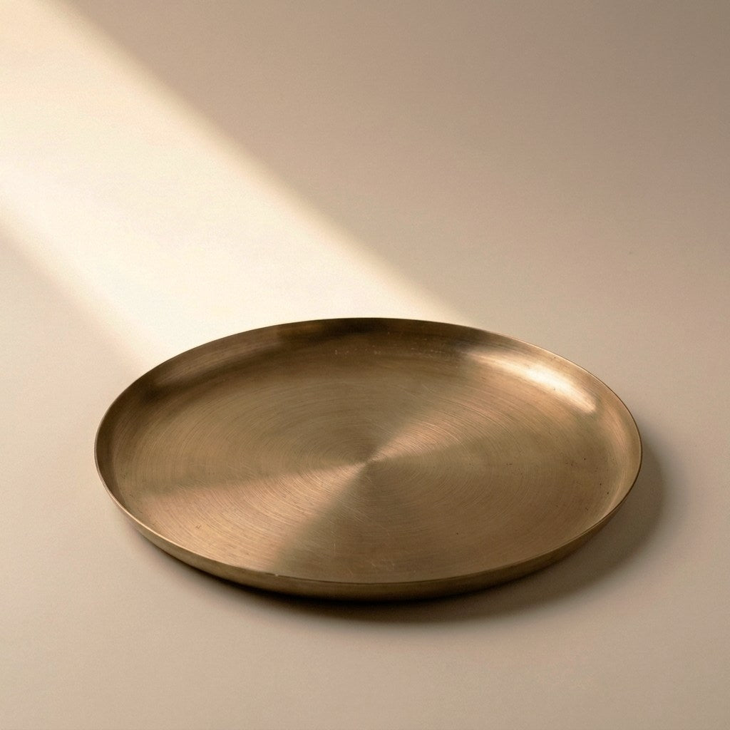 Bronze Kansa Plate, 10.25 inch