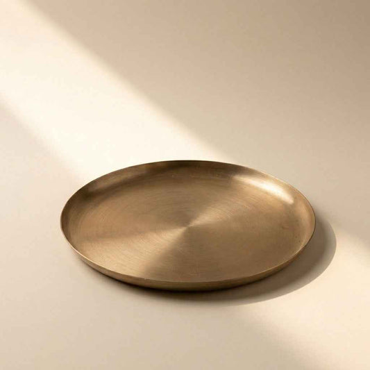Pure Kansa Plate, Bronze Matte finished. 11.40 inch (29cm)