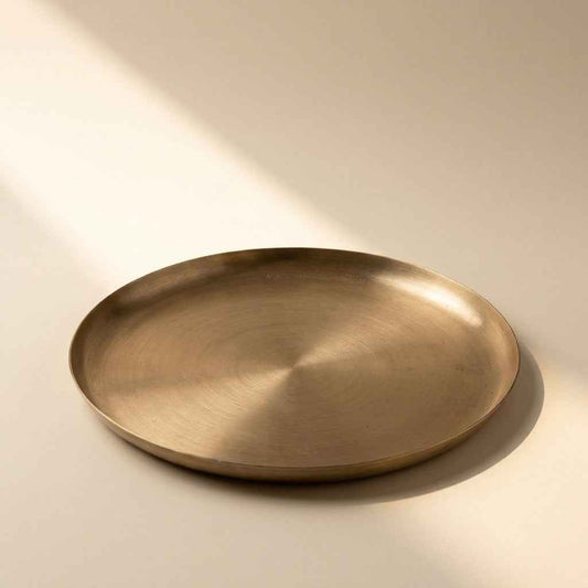 Pure Kansa Plate, Bronze Matte finished. 13.00 inch (33cm)