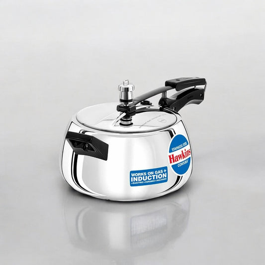 Hawkins Contura Stainless Steel Pressure Cooker, 5L, Silver Pressure Cooker