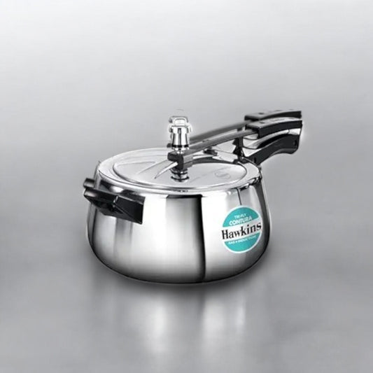 Hawkins Contura Tri-ply Stainless Steel Pressure Cooker, 5L, Silver Pressure Cooker