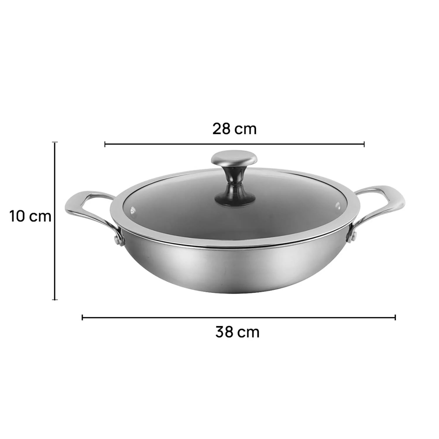 corelle duranano kadai with lid dimensions banner 28cm