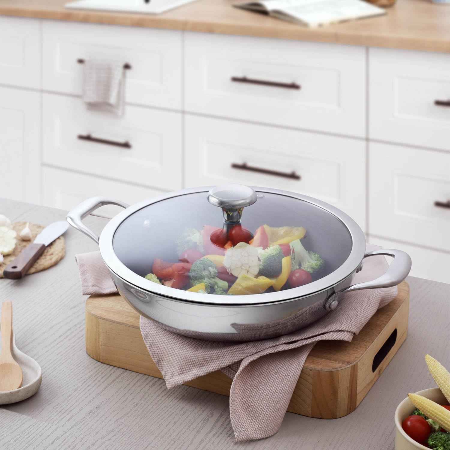 Corelle Duranano Kadai with Lid, Triply, 26cm, 2.1 litre (Copy)