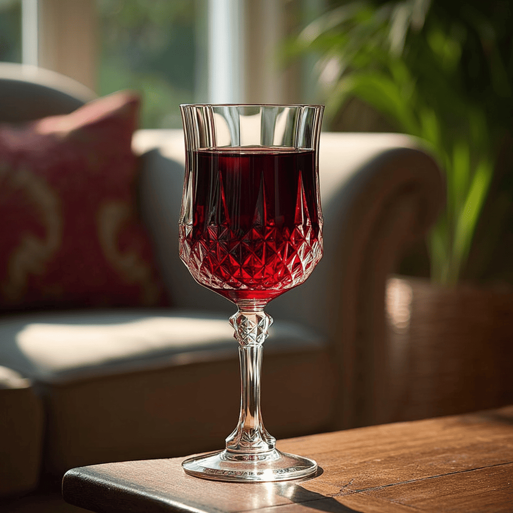Cristal D'Arques Longchamp Wine Glass 250ml filled with red wine, elegantly displayed on a wooden table
