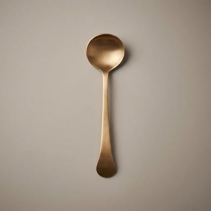 Pure Kansa Curve Serving Spoon, Large, Matte Finished