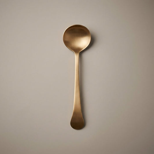 Pure Kansa Curve Serving Spoon, Large, Matte Finished