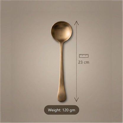 Pure Kansa Curve Serving Spoon, Large, Matte Finished