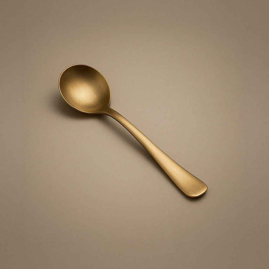 Pure Kansa Curve Serving Spoon, Small, Matte Finished