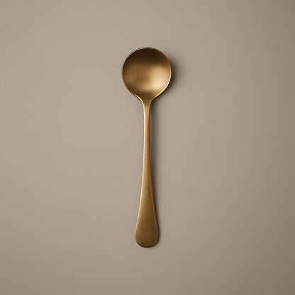 Pure Kansa Curve Serving Spoon, Small, Matte Finished