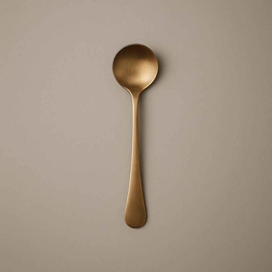Pure Kansa Curve Serving Spoon, Small, Matte Finished