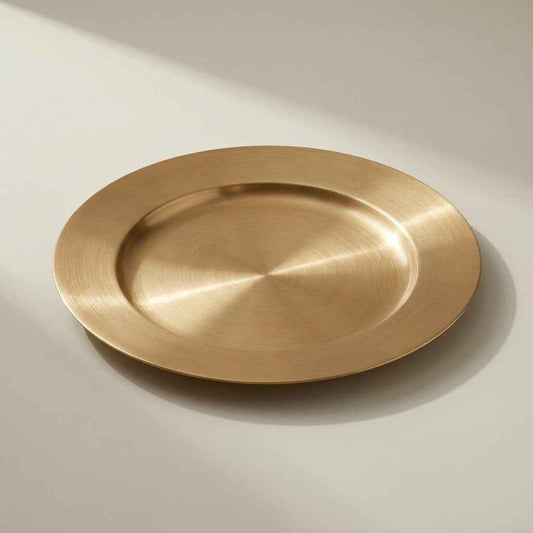 Classic Kansa Deep Rice Plate, Bronze, 10 inch