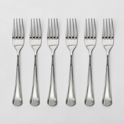 Kishco Cutlery Milan Stainless Steel Dinner Fork, Set of 6