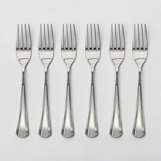 Kishco Cutlery Milan Stainless Steel Dinner Fork, Set of 6