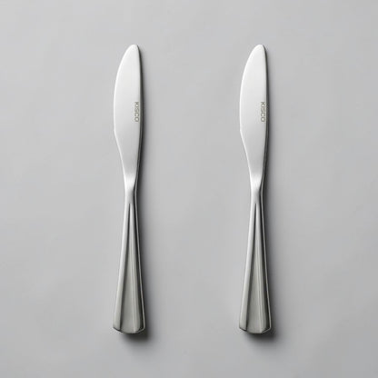 Kishco Cutlery Milan Stainless Steel Dinner / Dessert Knife, Set of 2