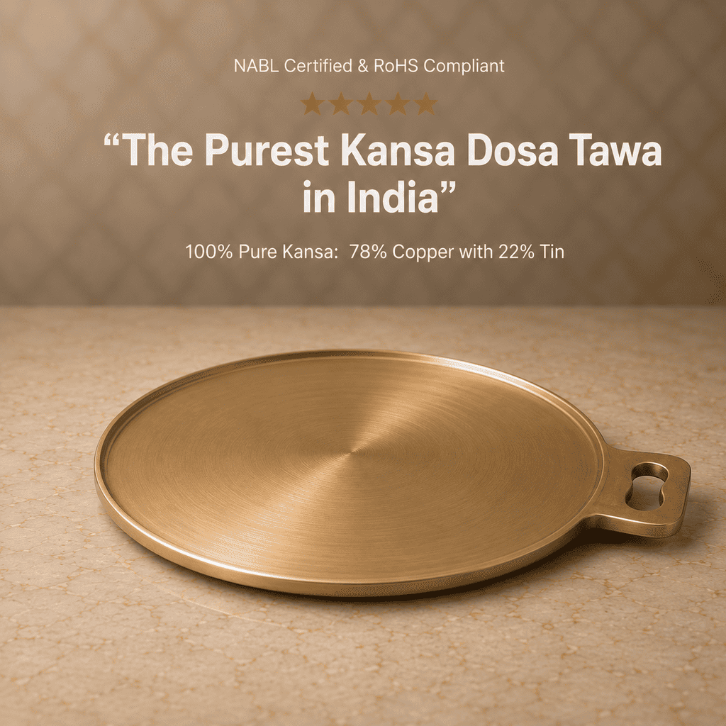 Kansa Dosa Tawa, Matte Finish, 33cm